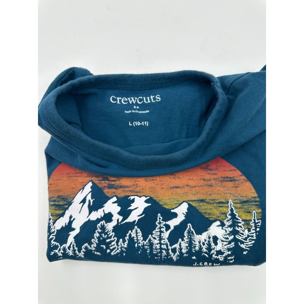 Crew Cuts Top for Children Graphic Tee Mountains Crew Neck Sz L Long Sleeves EUC - Picture 6 of 7